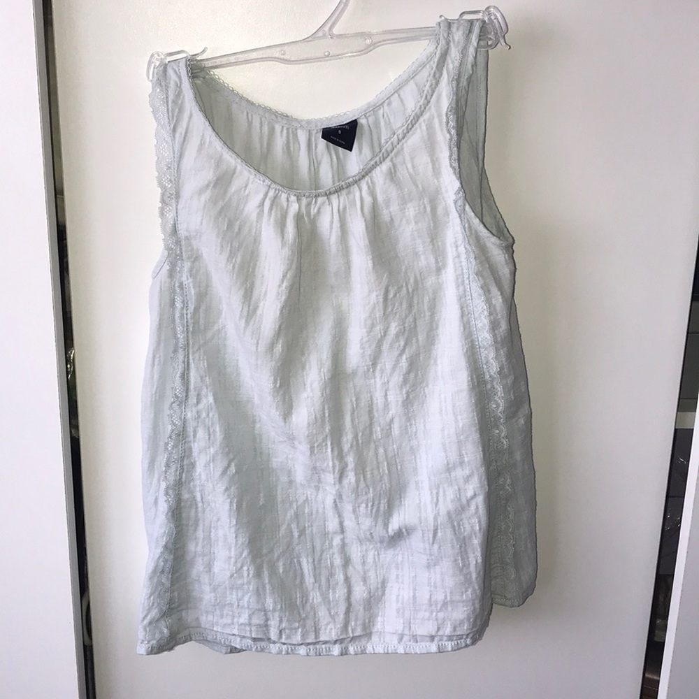 Pale Blue Lace Top (Size S)